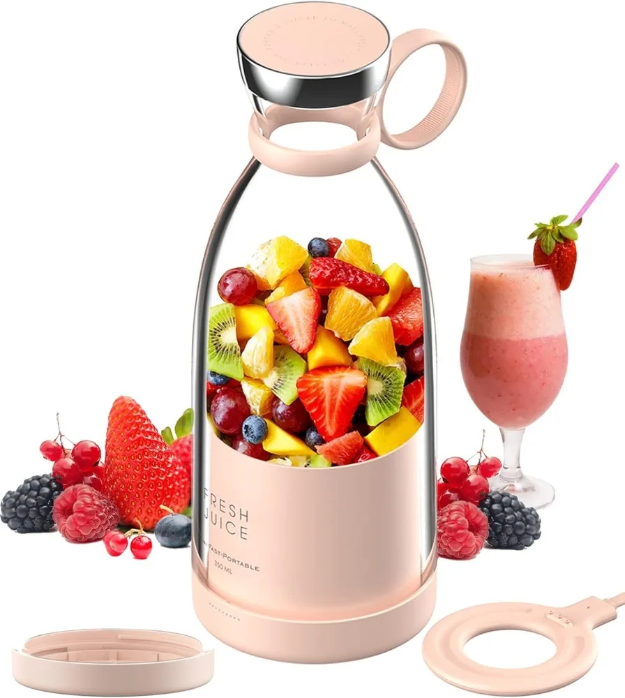 OTPEIR Blender Bottle Personal Size Blender, Portable Blender, Battery Powered USB Blender (Pink)
OTPEIR Blender Bottle Personal Size Blender, Portable Blender, Battery Powered USB Blender (Pink)