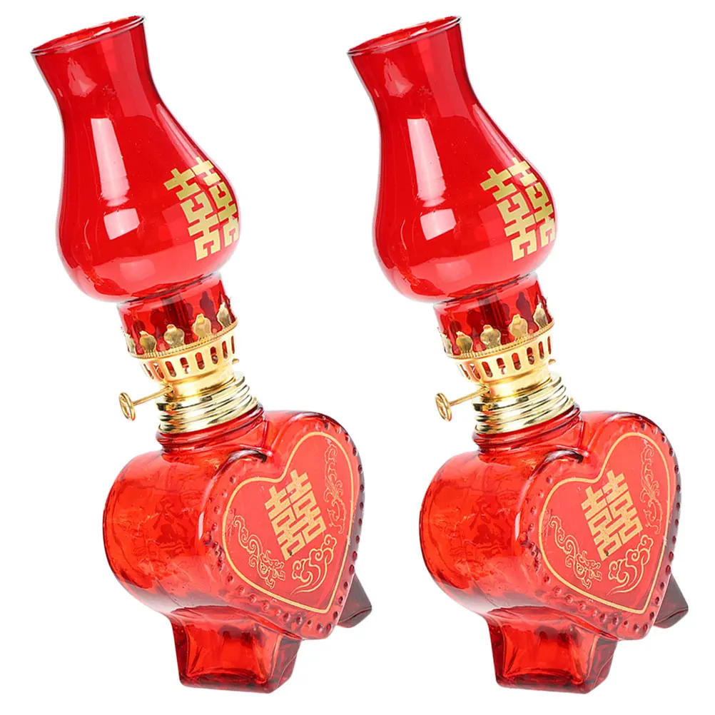2pcs Red Vintage Kerosene Lamps Windproof Glass Oil Lampshade Cotton Rope For Indoor Use Emergency Wedding Party
2pcs Red Vintage Kerosene Lamps Windproof Glass Oil Lampshade Cotton Rope For Indoor Use Emergency Wedding Party