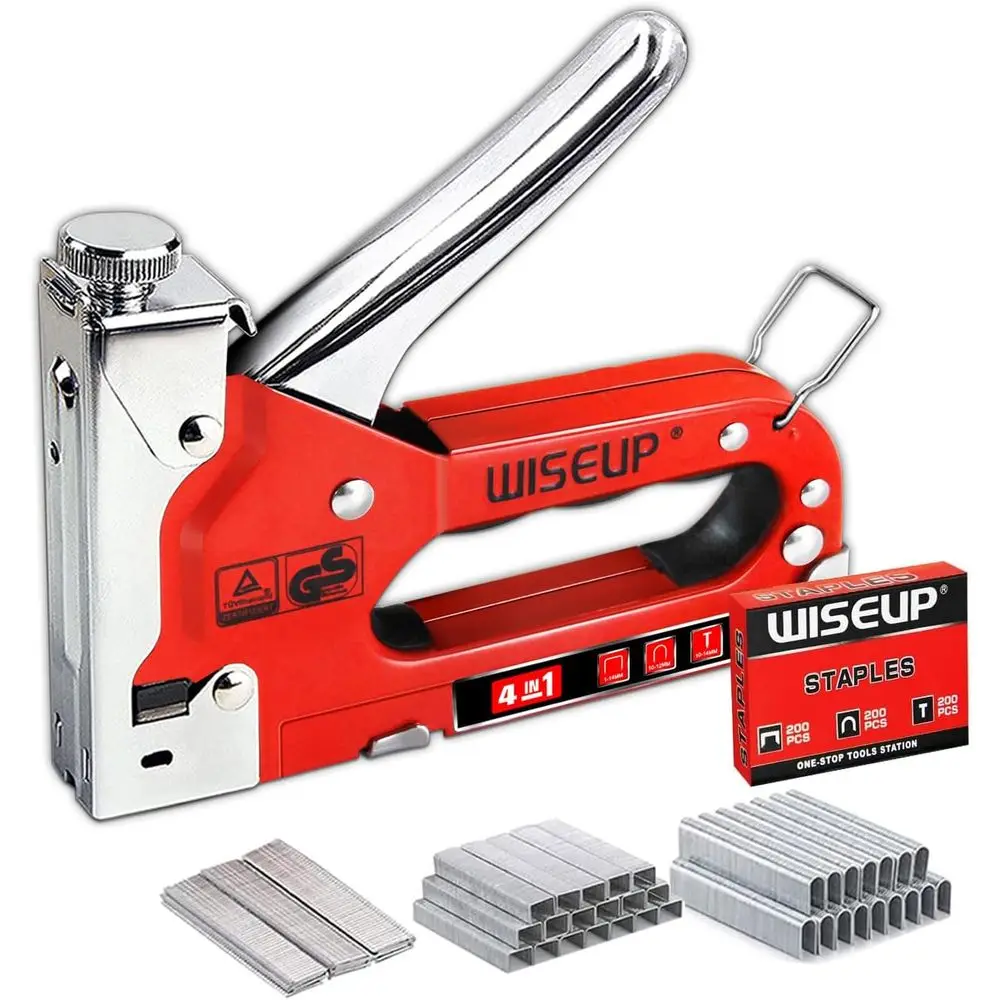 4-in-1 Adjustable Heavy-Duty Staple Gun for Upholstery, Wood, Craft, Wire, Cable, and Fabric DIY Projects
4-in-1 Adjustable Heavy-Duty Staple Gun for Upholstery, Wood, Craft, Wire, Cable, and Fabric DIY Projects