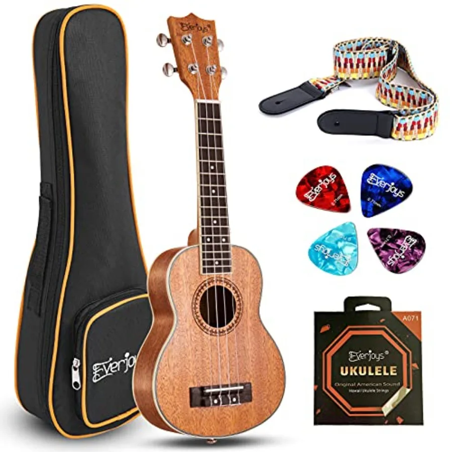 Soprano Ukulele Starter Kit - 21 inch Mahogany with Light Mahogany Finish Includes Free Online Lessons Case Strap Digital Tuner
Soprano Ukulele Starter Kit - 21 inch Mahogany with Light Mahogany Finish Includes Free Online Lessons Case Strap Digital Tuner