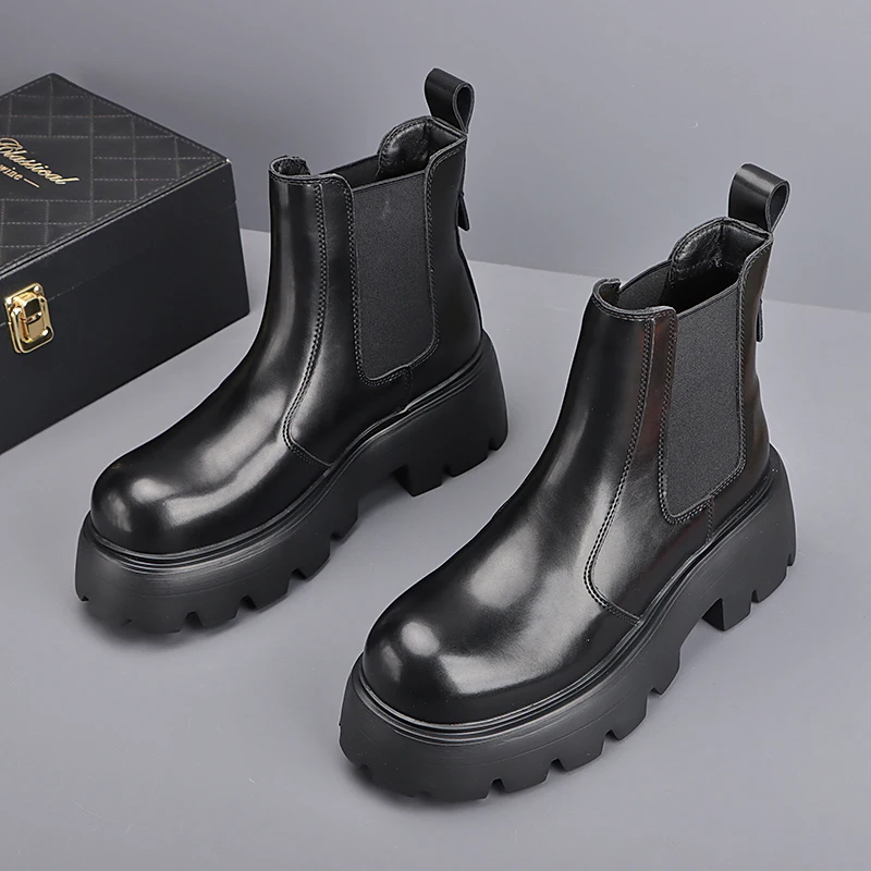 mens luxury fashion chelsea boots slip-on original leather shoes cowboy platform boot stage nightclub chunky ankle botas hombre
mens luxury fashion chelsea boots slip-on original leather shoes cowboy platform boot stage nightclub chunky ankle botas hombre