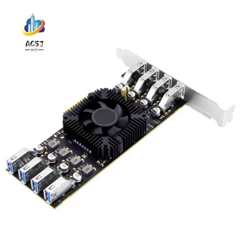 AC57-USB3.2 PCI Express Adapter PCI-E To 8 Port USB 3.2 Expansion Card 4 Channel USB3.0 Pcie X4 Controller Card For Camera
AC57-USB3.2 PCI Express Adapter PCI-E To 8 Port USB 3.2 Expansion Card 4 Channel USB3.0 Pcie X4 Controller Card For Camera