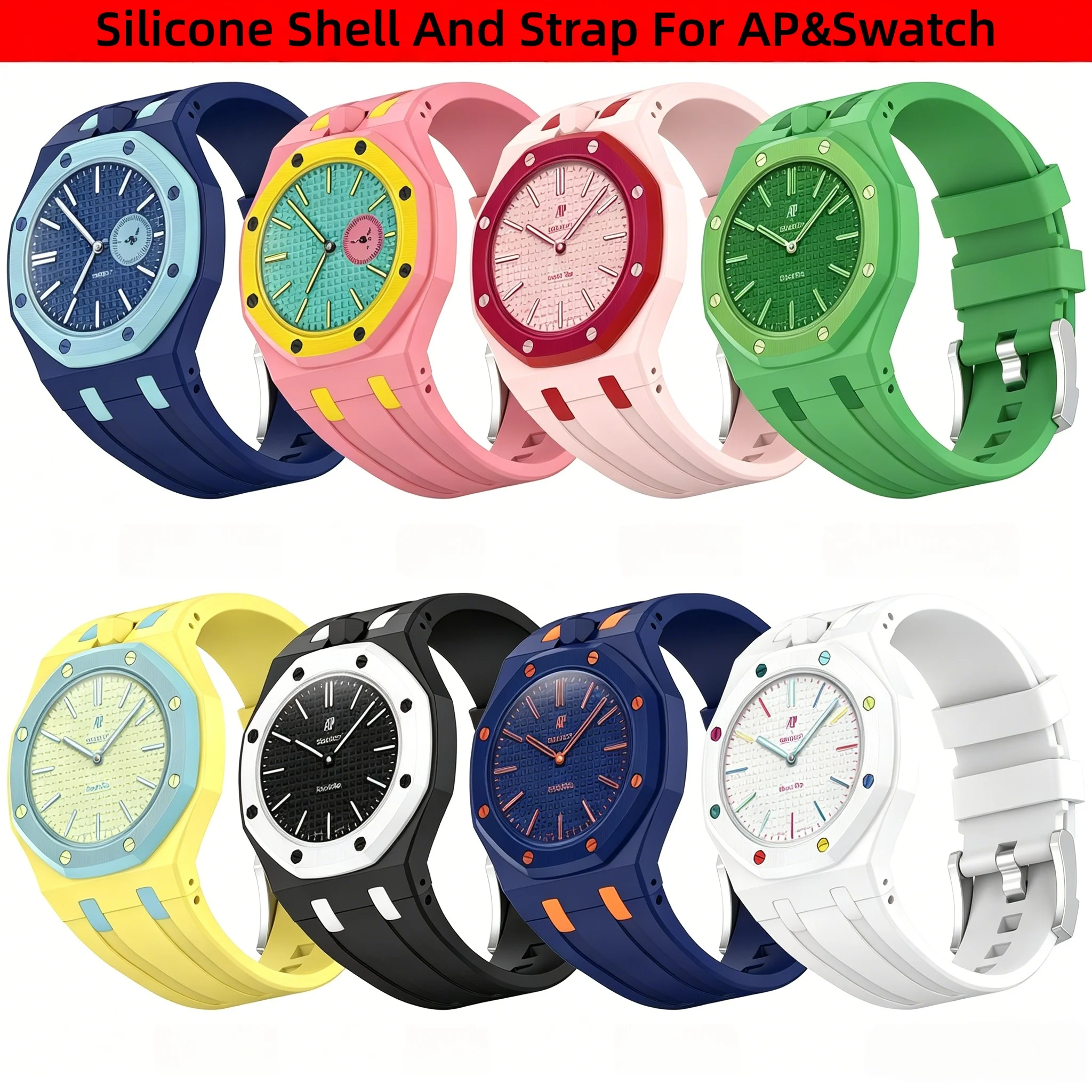 Silicone Modification Kit for Swatch X AP Royal POP Watch Case Silicone Strap Pocket Changer To Wristwatch For 3 Clock 12 Clock
Silicone Modification Kit for Swatch X AP Royal POP Watch Case Silicone Strap Pocket Changer To Wristwatch For 3 Clock 12 Clock