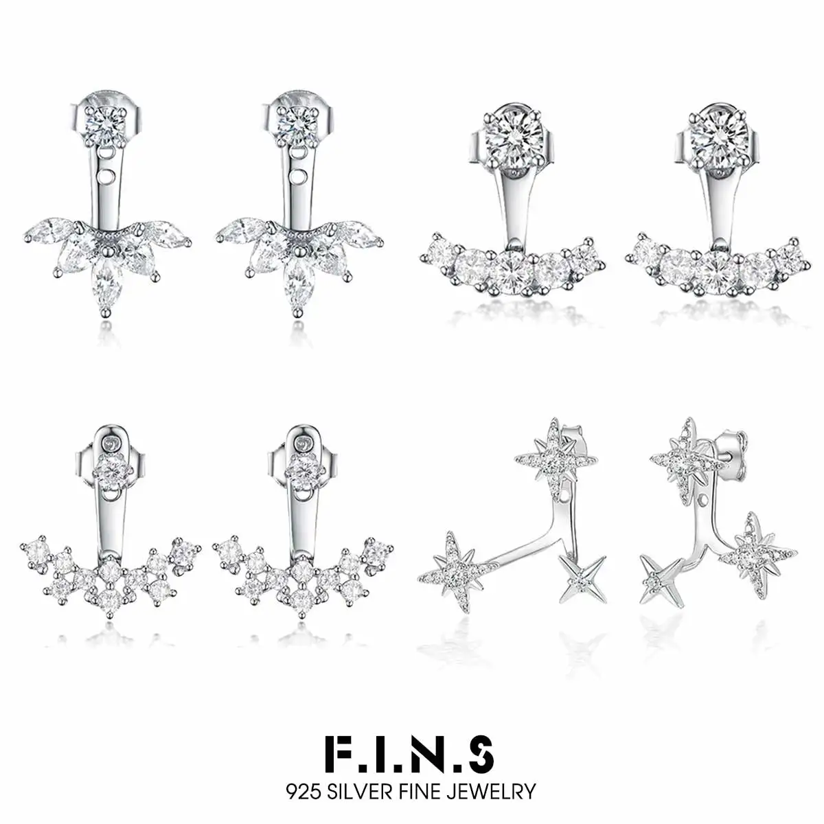 Минималистичные серьги F.I.N.S из стерлингового серебра 925 пробы с цирконием, съемные, в форме листа, звезды, дуги, модные ювелирные украшения
Минималистичные серьги F.I.N.S из стерлингового серебра 925 пробы с цирконием, съемные, в форме листа, звезды, дуги, модные ювелирные украшения