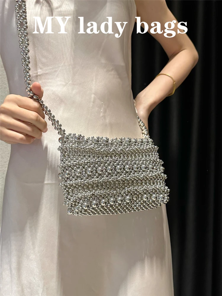Handmade Beaded Crossbody Bag Women's Mobile Phone Bag Long Chain Handbag Spring Summer 2025 Silver Floral Heavyweight Japane...
Handmade Beaded Crossbody Bag Women's Mobile Phone Bag Long Chain Handbag Spring Summer 2025 Silver Floral Heavyweight Japane...