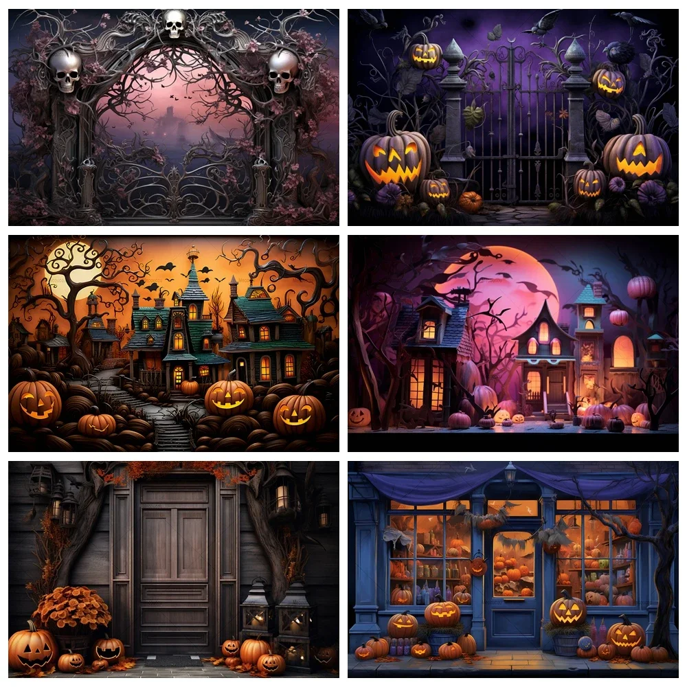 Halloween Party Photography Backdrop Custom Horror Night Scary Pumpkin Moon Forest Castle Children's Portrait Photo Studio Props
Halloween Party Photography Backdrop Custom Horror Night Scary Pumpkin Moon Forest Castle Children's Portrait Photo Studio Props