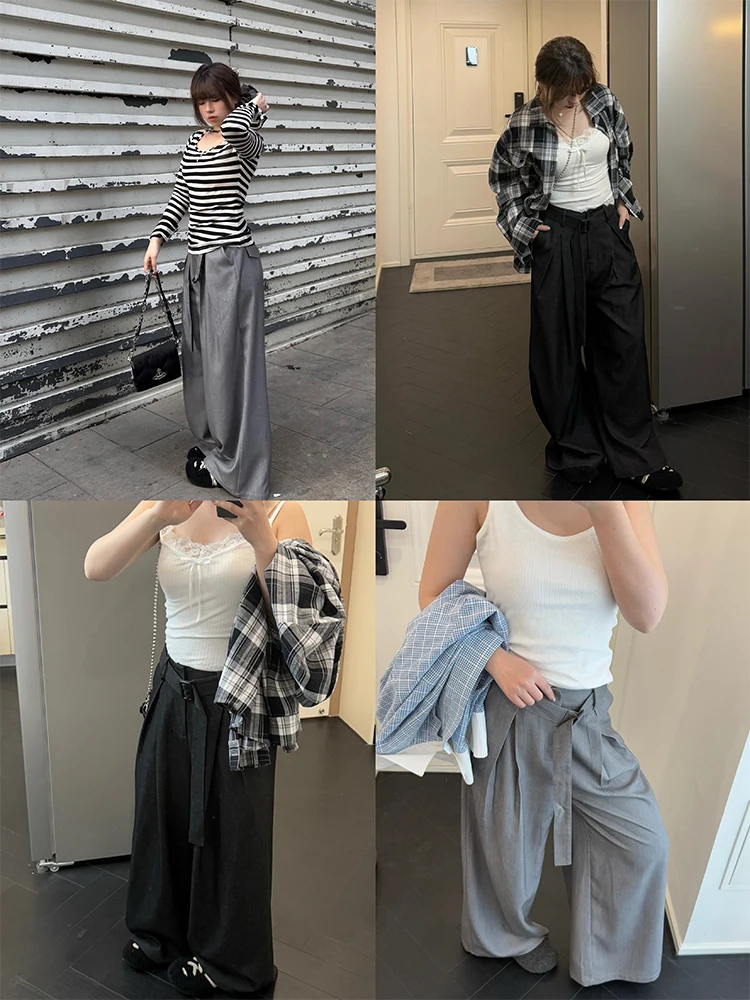 Fashionable Commuter Casual Wide Leg Pants Women's Loose Fit Suit Trousers Vegetable Orbs Stylish Edit Polyester Thin Material
Fashionable Commuter Casual Wide Leg Pants Women's Loose Fit Suit Trousers Vegetable Orbs Stylish Edit Polyester Thin Material