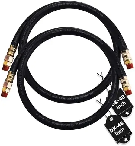 2PCS 3/8" Air Brake Hose 48" SAE J1402 for Semi Truck - Rubber Swivel End
2PCS 3/8" Air Brake Hose 48" SAE J1402 for Semi Truck - Rubber Swivel End