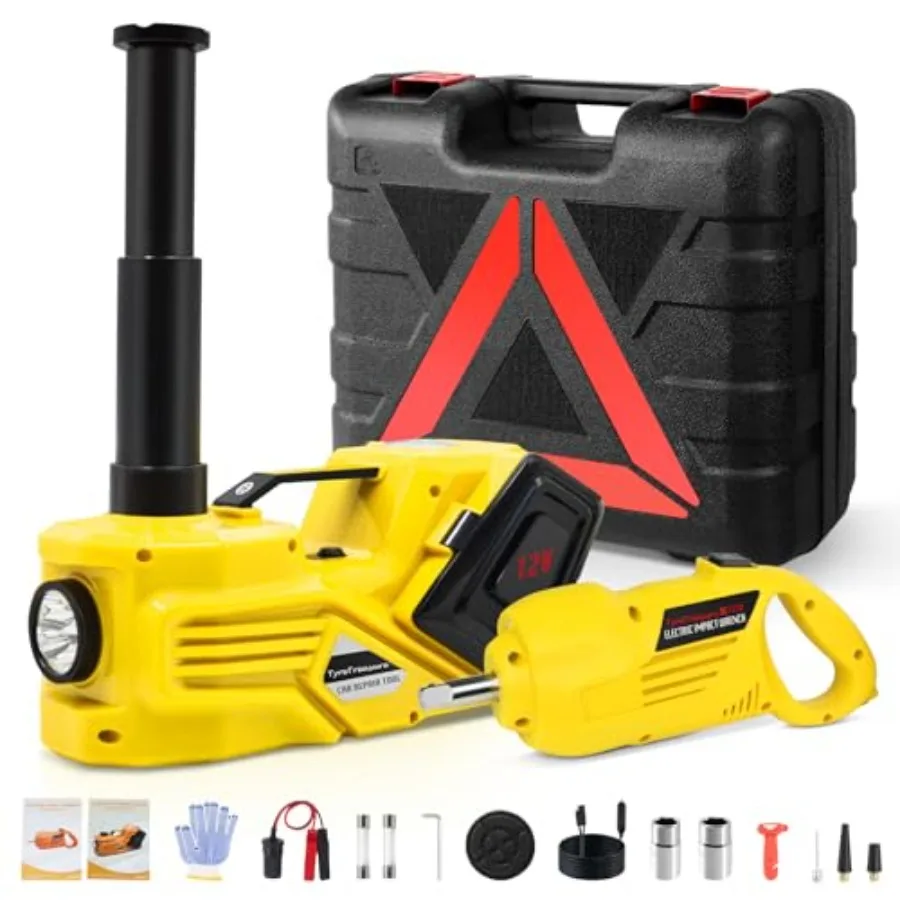 5 Ton 12V Electric Car Jack Kit with Impact Wrench & Air Compressor, Portable Emergency Tire Change, Lifting Range 5.31-14.17 In
5 Ton 12V Electric Car Jack Kit with Impact Wrench & Air Compressor, Portable Emergency Tire Change, Lifting Range 5.31-14.17 In