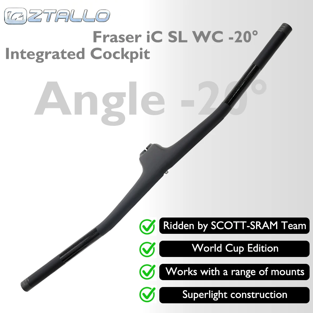 Карбоновый руль XC WC для горных велосипедов, матовый, сверхлегкий, плоский T-Bar, 700-760 мм, 70-100 мм, 1 1/8 Steerer, iC Cockpit
Карбоновый руль XC WC для горных велосипедов, матовый, сверхлегкий, плоский T-Bar, 700-760 мм, 70-100 мм, 1 1/8 Steerer, iC Cockpit