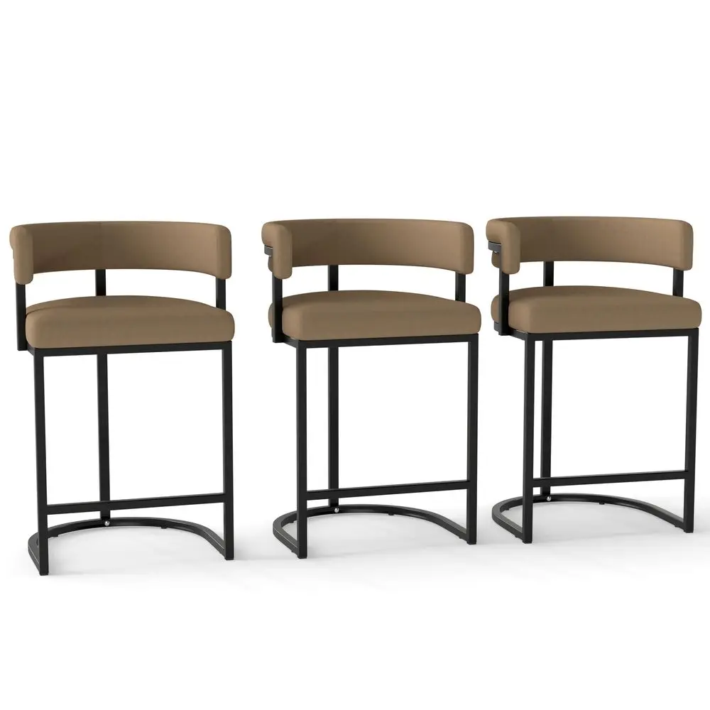 Barrel Bar Stools Set of 3, 24 Velvet Counter Height Stools with Comfy Back and Arms, Sherpa Upholstered Kitchen Island Chair f
Barrel Bar Stools Set of 3, 24 Velvet Counter Height Stools with Comfy Back and Arms, Sherpa Upholstered Kitchen Island Chair f