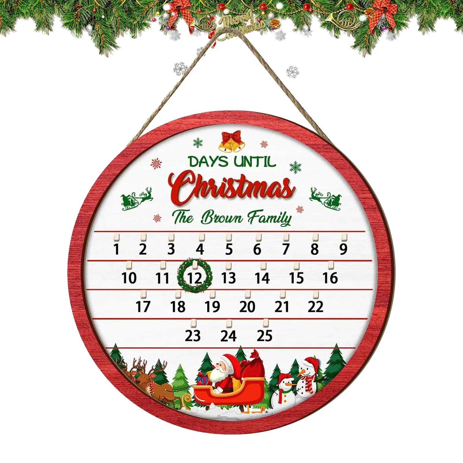 Рождественский обратный отсчет 2025, деревянный домашний декор, календарь обратного отсчета, рождественские украшения для вечеринки, настенная дверь, гостиная, офис, школа
Рождественский обратный отсчет 2025, деревянный домашний декор, календарь обратного отсчета, рождественские украшения для вечеринки, настенная дверь, гостиная, офис, школа
