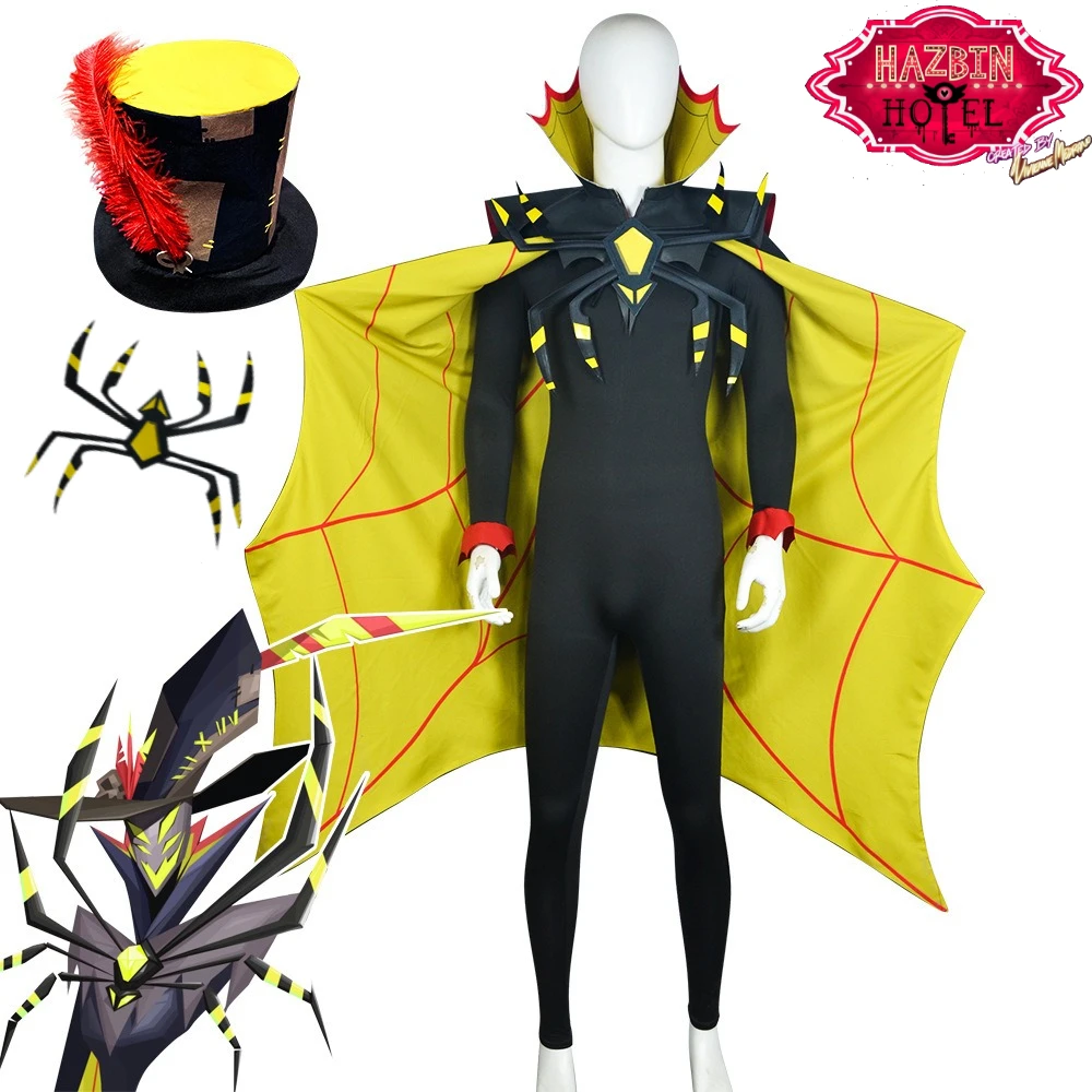 Hazbin Hotel Cosplay Costume Sinner Lord Zestial Coat Hat Set with Halloween Cloak and Spider Legs Accessories for Women Man
Hazbin Hotel Cosplay Costume Sinner Lord Zestial Coat Hat Set with Halloween Cloak and Spider Legs Accessories for Women Man