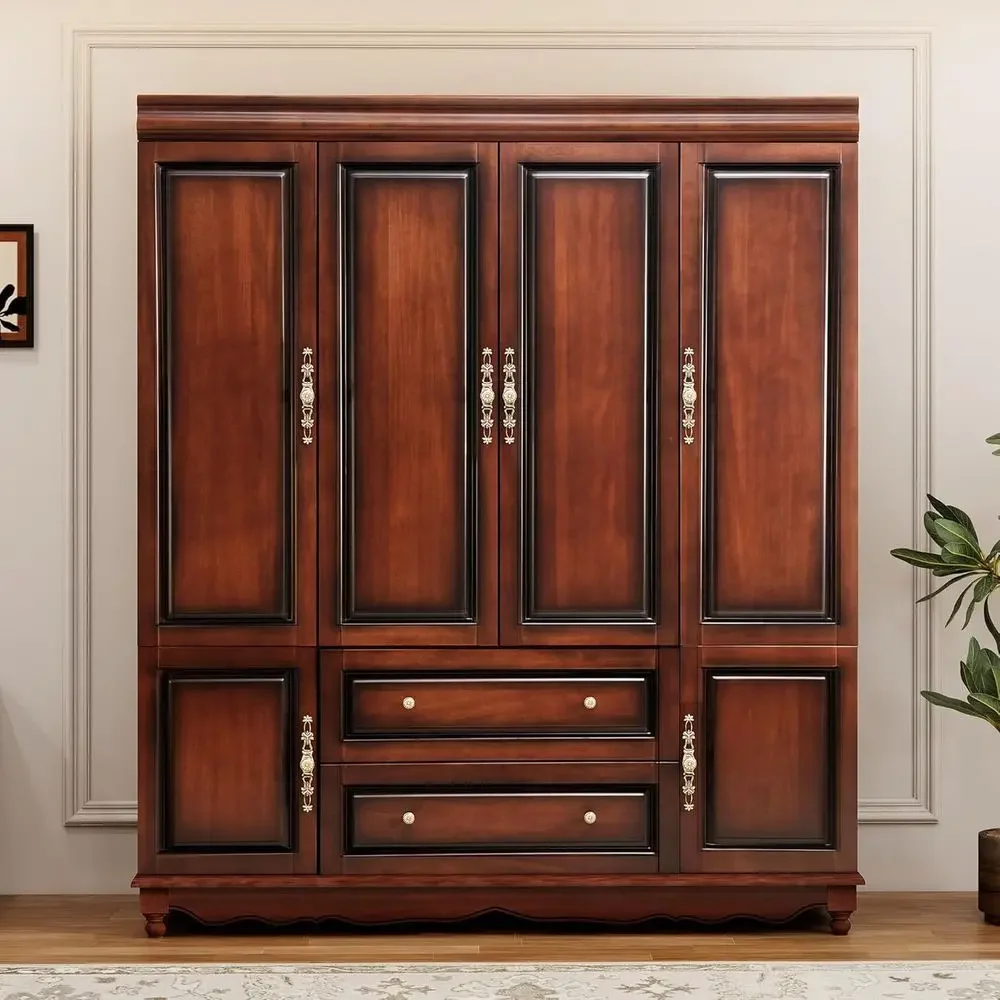 Special OfferSolid Wood Armoire Wardrobe Closet With Cherry Inish, 61.42"W X 19.29"D X 70.87"H, Clothes Organizer With Shelves,
Special OfferSolid Wood Armoire Wardrobe Closet With Cherry Inish, 61.42"W X 19.29"D X 70.87"H, Clothes Organizer With Shelves,
