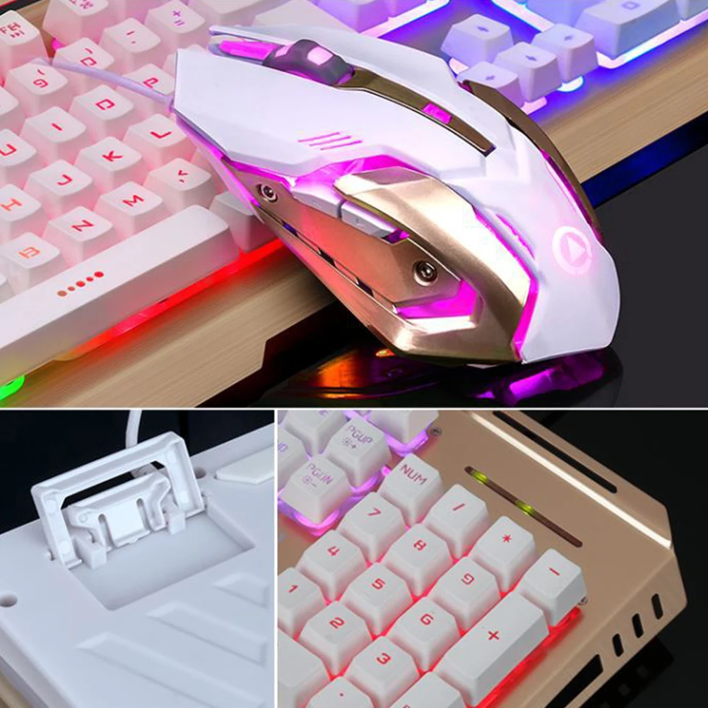Крутая игровая USB-механическая клавиатура со светодиодной подсветкой, набор геймерских мышей, высококачественная металлическая панель, ретро-дизайн, мультимедийные клавиши быстрого доступа
Крутая игровая USB-механическая клавиатура со светодиодной подсветкой, набор геймерских мышей, высококачественная металлическая панель, ретро-дизайн, мультимедийные клавиши быстрого доступа