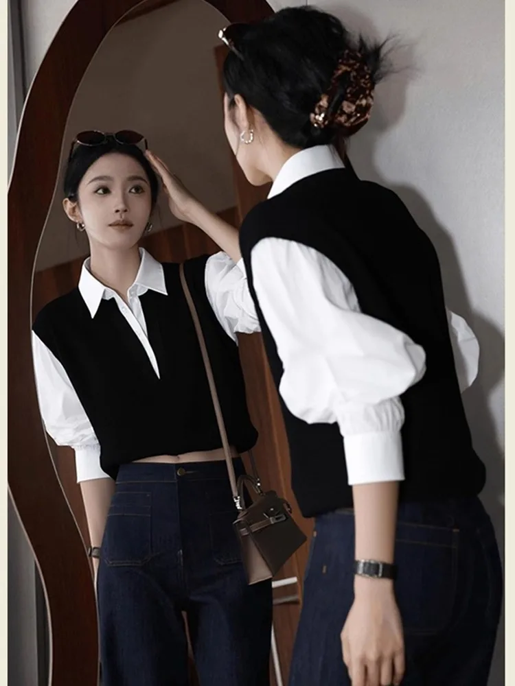 Retro Spicy Girl Color Blo Knitted Base irt Women's Slim Fit Long Sve Ne Top Vintage Sle Slimming Effect
Retro Spicy Girl Color Blo Knitted Base irt Women's Slim Fit Long Sve Ne Top Vintage Sle Slimming Effect