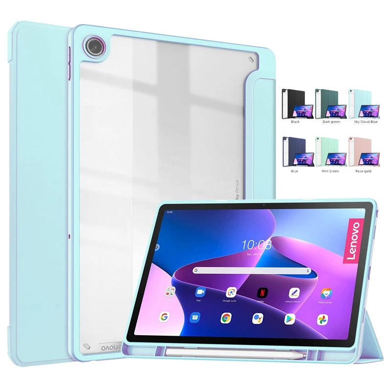 For Lenovo Tab M10 Plus 3rd Gen Case with Pencil Holder Luxury Transparent Back Smart Cover for Lenovo M10 Plus Gen 3 Case 10.6
For Lenovo Tab M10 Plus 3rd Gen Case with Pencil Holder Luxury Transparent Back Smart Cover for Lenovo M10 Plus Gen 3 Case 10.6