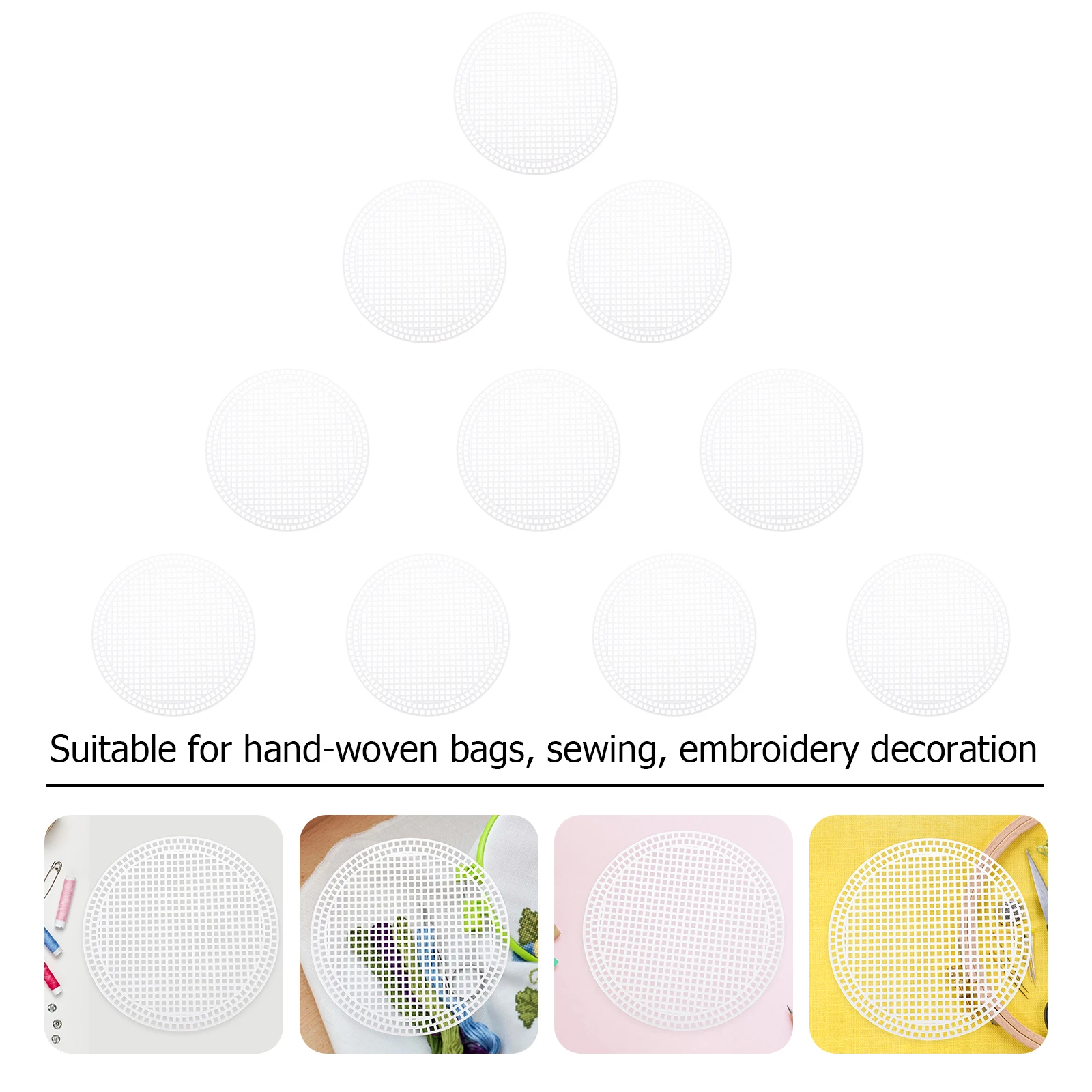 10 Pcs Round Bottom Lining Plastic Embroidery Mesh Sheets for Crafts Cross Crochet Handbag DIY Projects Sturdy Durable Material
10 Pcs Round Bottom Lining Plastic Embroidery Mesh Sheets for Crafts Cross Crochet Handbag DIY Projects Sturdy Durable Material