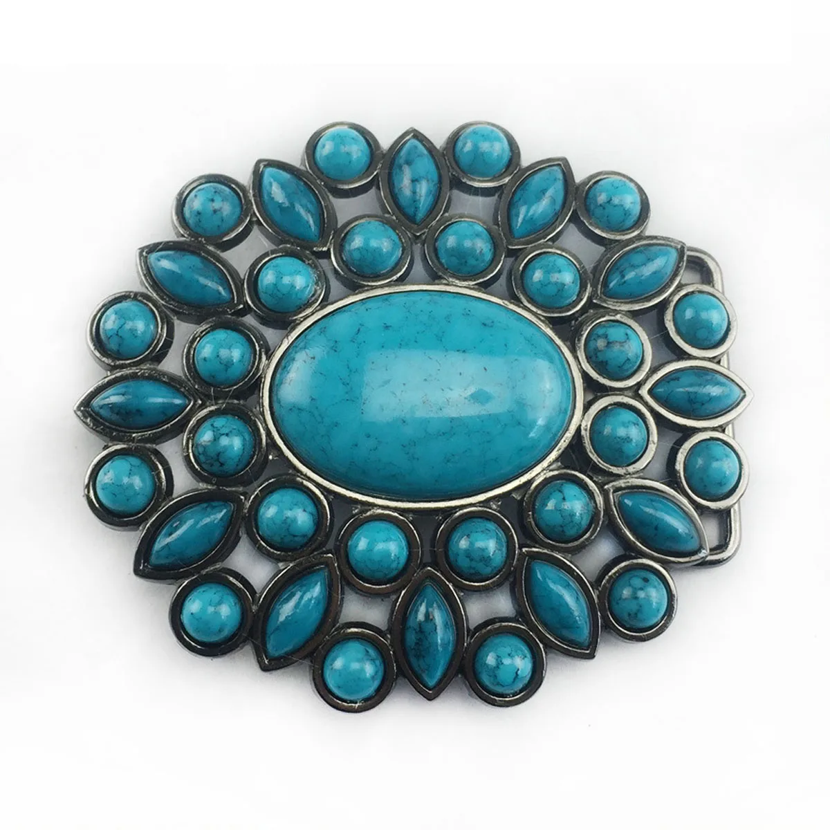 Vintage Western Turquoise Belt Buckle Boho Flower Oval Stone Cowboy Cowgirl Jeans Waist Belt Buckle Dropshipping
Vintage Western Turquoise Belt Buckle Boho Flower Oval Stone Cowboy Cowgirl Jeans Waist Belt Buckle Dropshipping