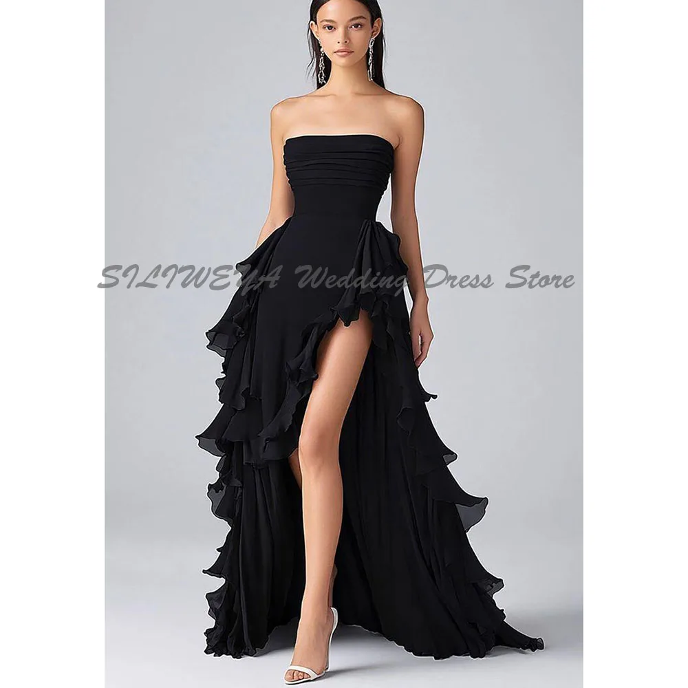 Classic Evening Dresses Women Vent Strapless Sleeveless High Quality Prom Party Female Floor Length Celebrity Party Prom Gowns
Classic Evening Dresses Women Vent Strapless Sleeveless High Quality Prom Party Female Floor Length Celebrity Party Prom Gowns