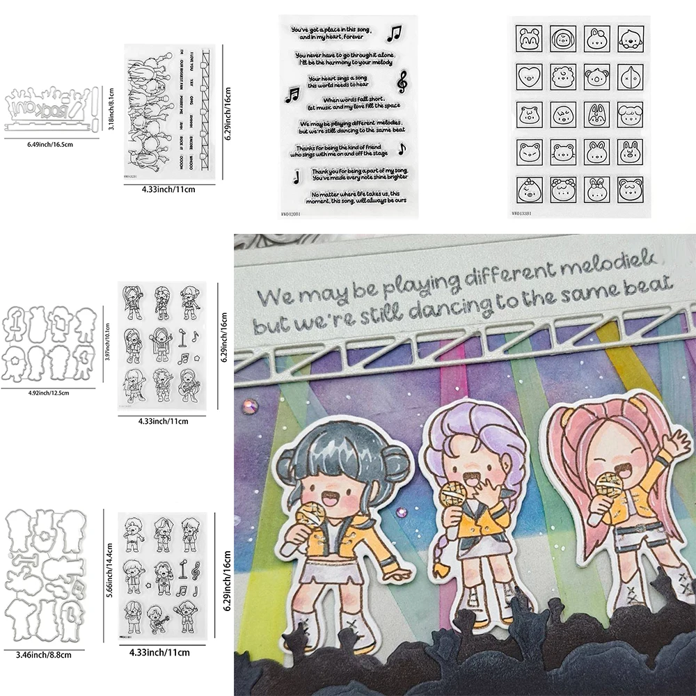 Singing Rock Theme Clear Stamps Young Figure Metal Cutting Dies for DIY Scrapbooking Party Invitation Card Decor Making Stencil
Singing Rock Theme Clear Stamps Young Figure Metal Cutting Dies for DIY Scrapbooking Party Invitation Card Decor Making Stencil