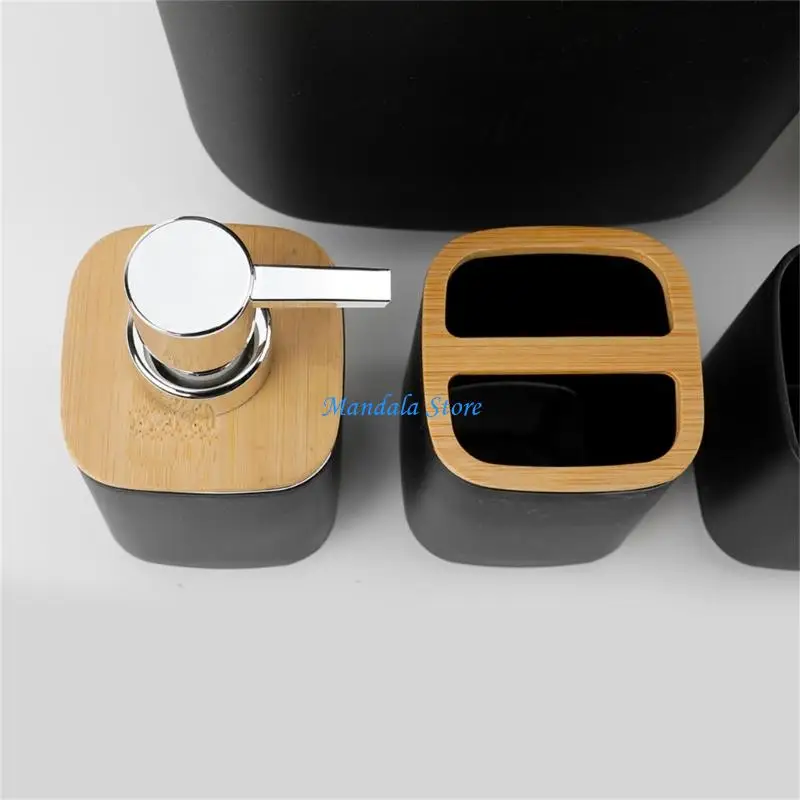 U2JC 4 Piece Bathroom Storage Systems Bamboos Toothbrush Holder Soap Box
U2JC 4 Piece Bathroom Storage Systems Bamboos Toothbrush Holder Soap Box