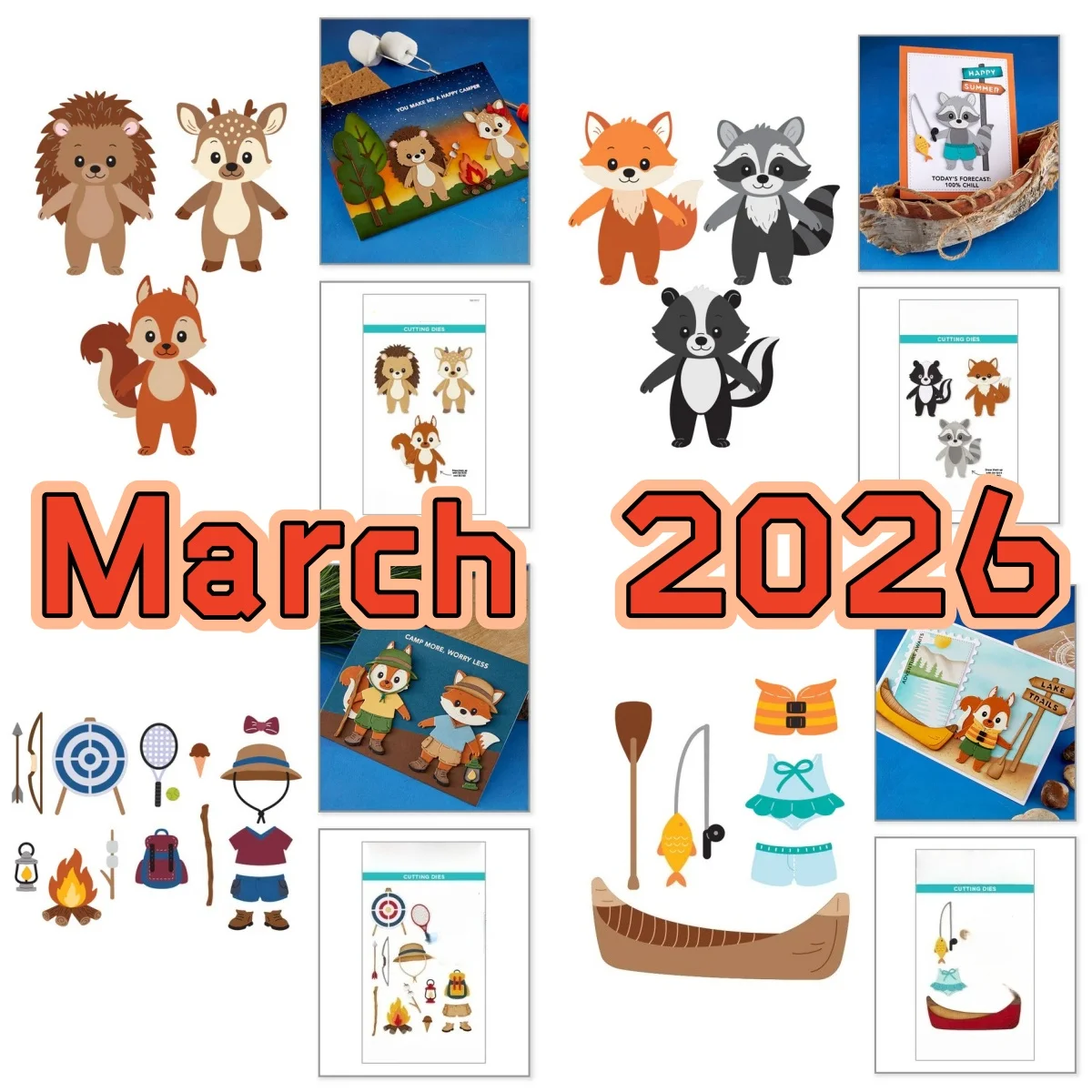 March 2026 Summer Camp Animals Metal Cutting Dies Clear Stamps Stencil For DIY Decorating Scrapbook Card Album Embossing Craft
March 2026 Summer Camp Animals Metal Cutting Dies Clear Stamps Stencil For DIY Decorating Scrapbook Card Album Embossing Craft