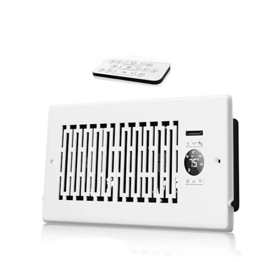 10-Speed Register Booster Fan Fits 4"x10", Smart Vents Thermostat and Remote Control for Home Heating and Cooling
10-Speed Register Booster Fan Fits 4"x10", Smart Vents Thermostat and Remote Control for Home Heating and Cooling