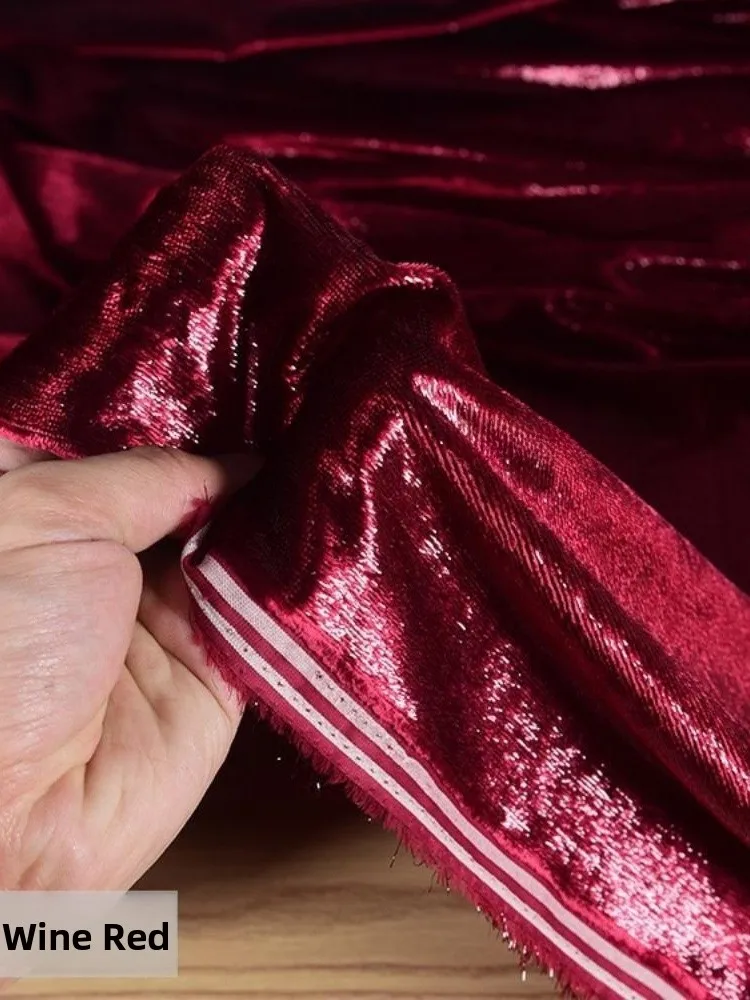 Bling Flashing Gold Thread Velvet Fabric Wine Red Shiny Thread Glowing Star Dress Material Home Sponge Pad DIY Hand...
Bling Flashing Gold Thread Velvet Fabric Wine Red Shiny Thread Glowing Star Dress Material Home Sponge Pad DIY Hand...