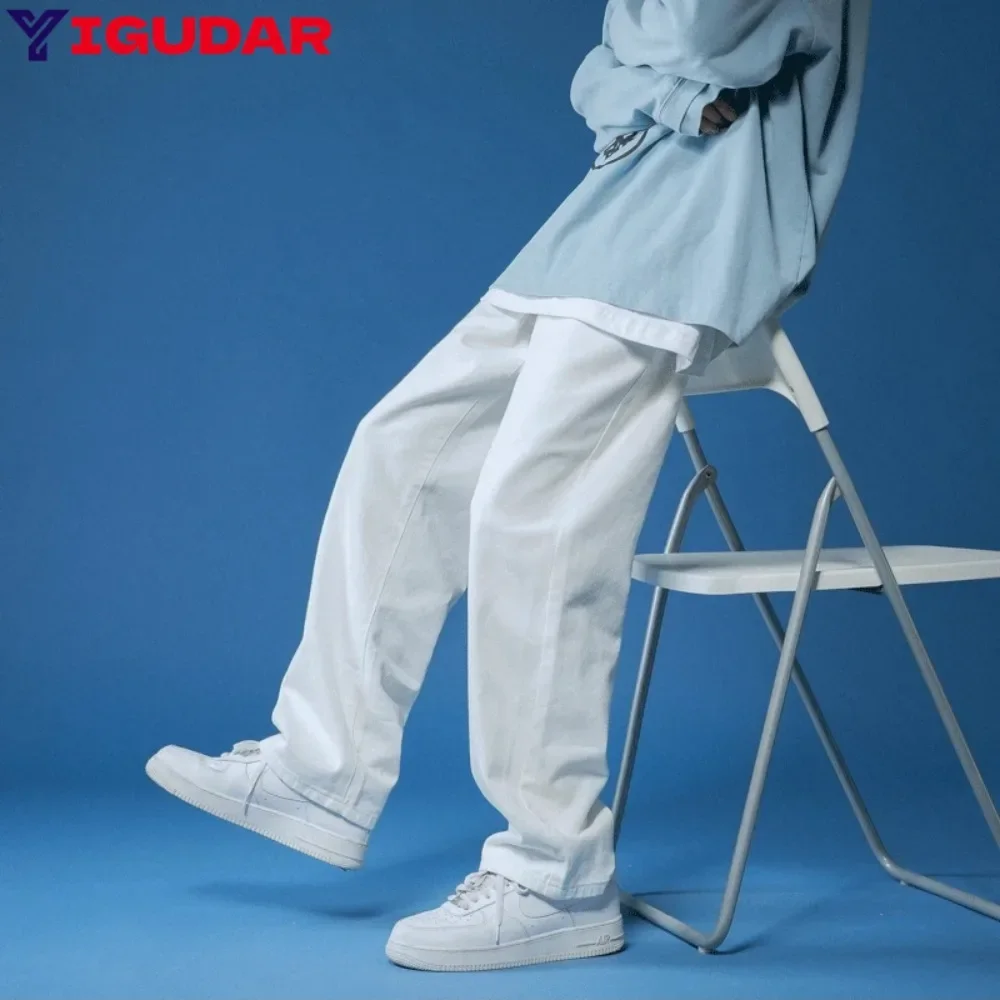 Straight Jeans Men Wide Jeans Loose Denim Trousers White Neutral Jeans Streetwear Casual Pure Man Pants Hip Hop Bagy pants men
Straight Jeans Men Wide Jeans Loose Denim Trousers White Neutral Jeans Streetwear Casual Pure Man Pants Hip Hop Bagy pants men