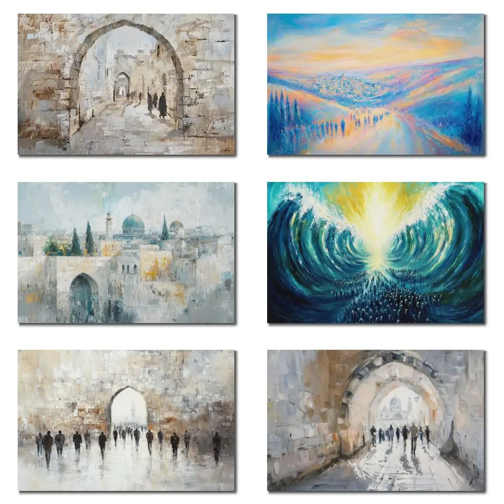 Modern Kotel Canvas Artwork Oil Painting Western Wall Landscape Hand Painted Abstract Jerusalem Canvas Art for Jewish Study Room
Modern Kotel Canvas Artwork Oil Painting Western Wall Landscape Hand Painted Abstract Jerusalem Canvas Art for Jewish Study Room