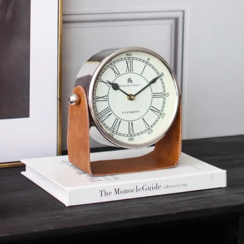 Leather Base Desk Clock Model Room Sales Office Clock Ornaments Home Desktop Decoration
Leather Base Desk Clock Model Room Sales Office Clock Ornaments Home Desktop Decoration
