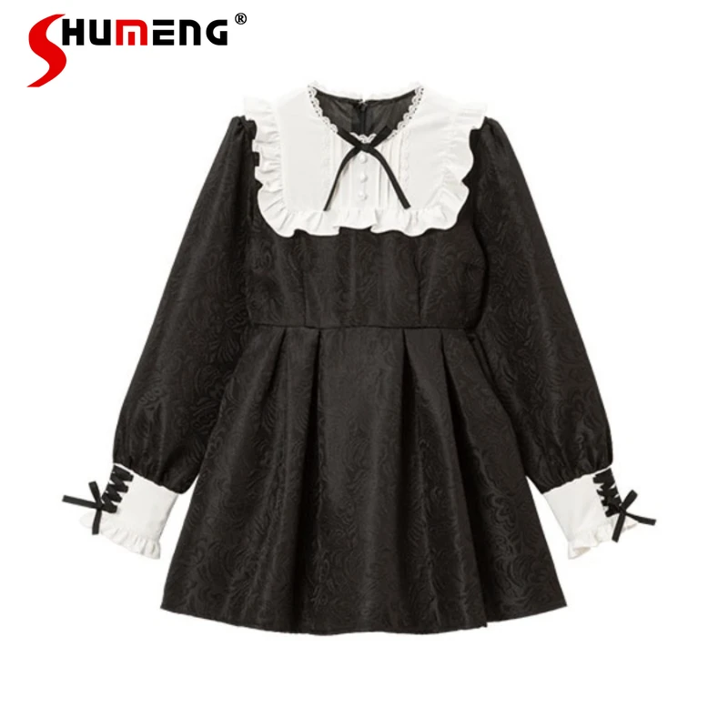 Spring New Cute Japanese Rojita Style Sweet Dress High Waist Slimming Girl's Dresses Retro Lolita Long Sleeved Vestidos De Mujer
Spring New Cute Japanese Rojita Style Sweet Dress High Waist Slimming Girl's Dresses Retro Lolita Long Sleeved Vestidos De Mujer