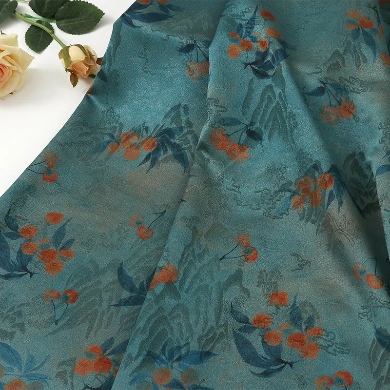 1meter Silk Jacquard Fabric Blue Landscape Floral Lightweight Breathable Spring Summer for Qipao Dress DIY Sewing Accessories
1meter Silk Jacquard Fabric Blue Landscape Floral Lightweight Breathable Spring Summer for Qipao Dress DIY Sewing Accessories