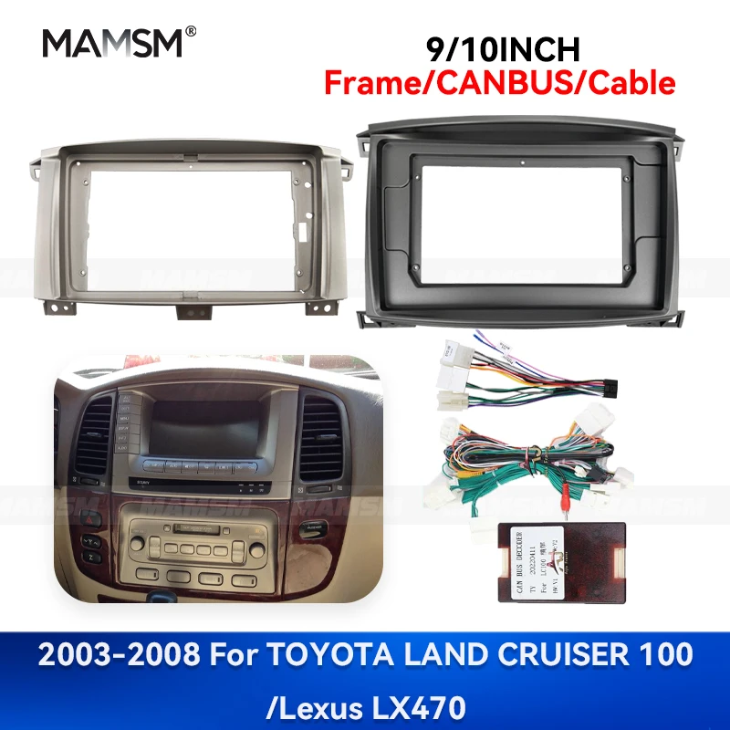 MAMSM 2003-2008 для TOYOTA LAND CRUISER 100/Lexus LX470 автомобильная рама, адаптер для фасции Canbus Box, декодер Android, радиоприборная панель
MAMSM 2003-2008 для TOYOTA LAND CRUISER 100/Lexus LX470 автомобильная рама, адаптер для фасции Canbus Box, декодер Android, радиоприборная панель