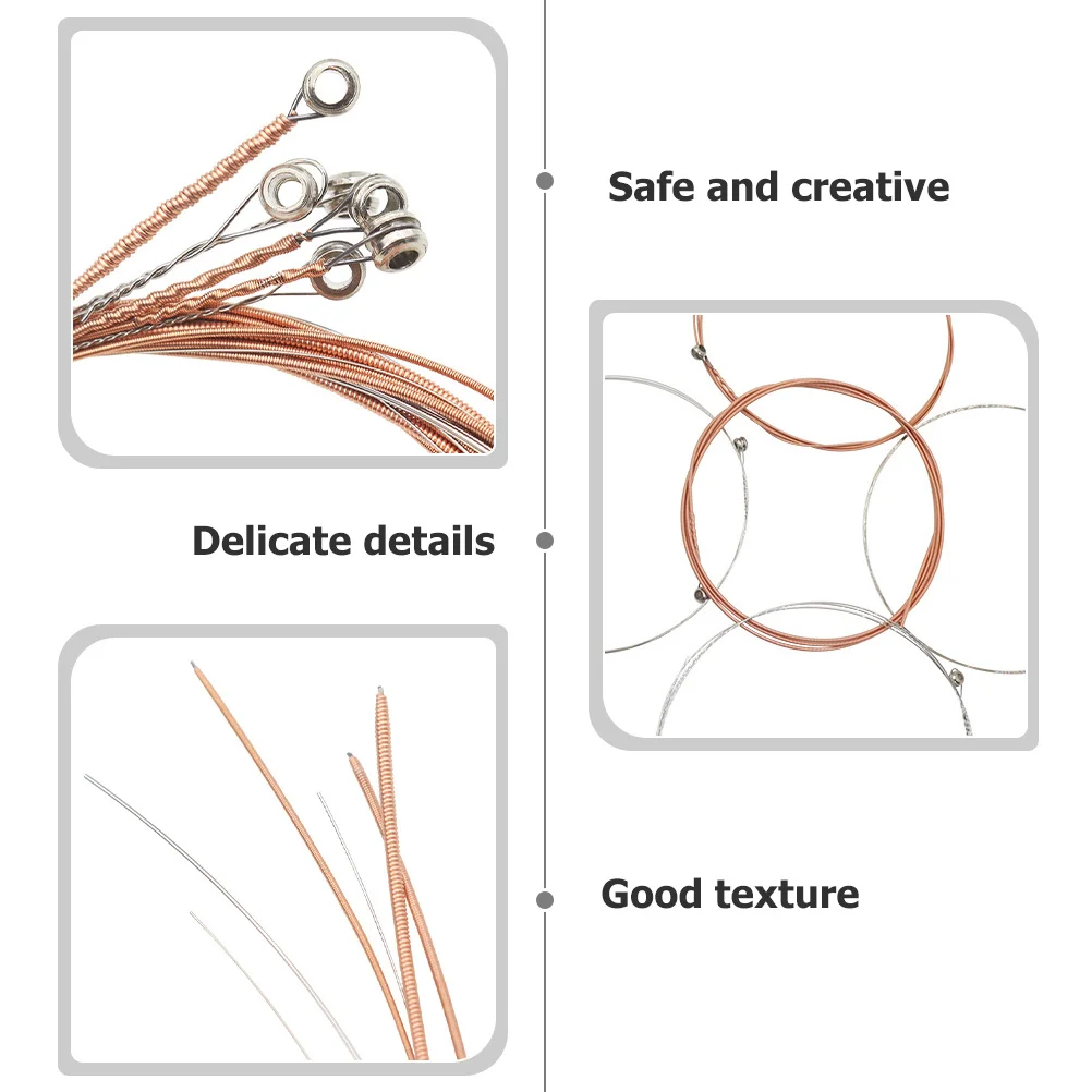 1 Bag Folk Guitar Strings Durable Replacement Strings Metal Acoustic Guitar Accessories Professional Balance Rich Resonance
1 Bag Folk Guitar Strings Durable Replacement Strings Metal Acoustic Guitar Accessories Professional Balance Rich Resonance