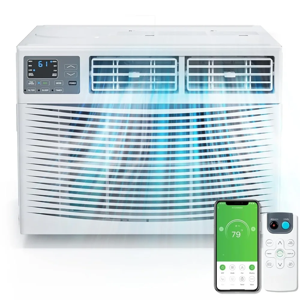 Smart 12000 BTU Window Air Conditioner with WiFi, Energy Saving Window AC Unit with Remote & App Control, Timer, Customized
Smart 12000 BTU Window Air Conditioner with WiFi, Energy Saving Window AC Unit with Remote & App Control, Timer, Customized