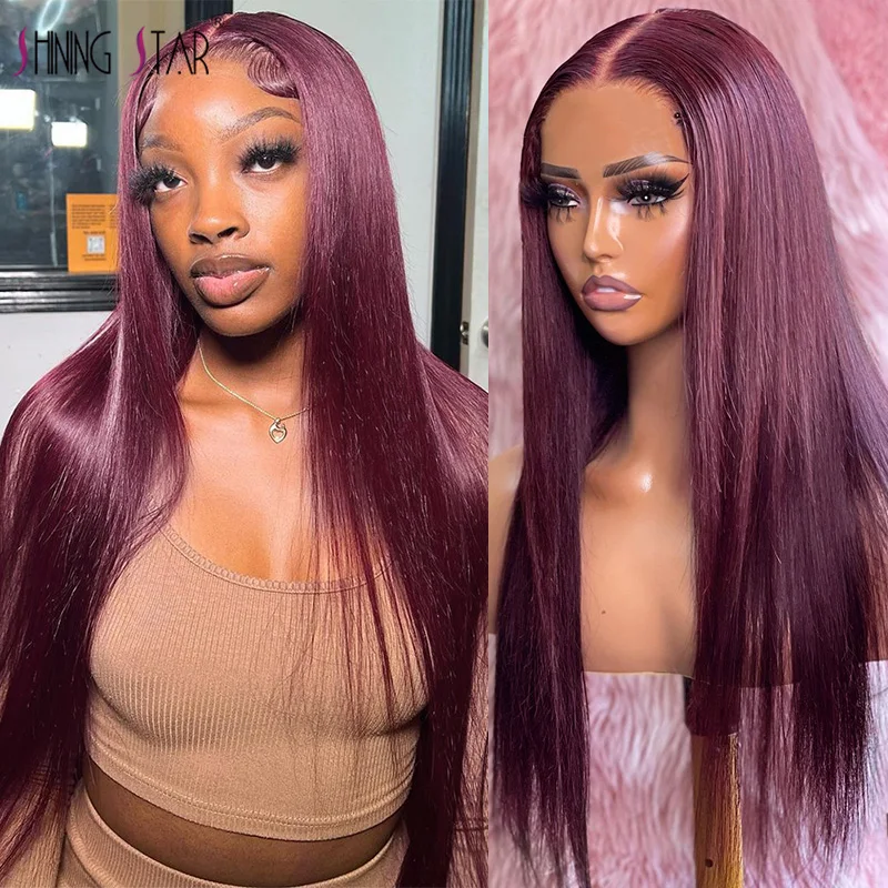 Burgundy Red Colored Lace Frontal Wig Human Hair Bone Straight Wig Remy 13x4 HD Transparent Lace Front Wigs For Women PrePlucked
Burgundy Red Colored Lace Frontal Wig Human Hair Bone Straight Wig Remy 13x4 HD Transparent Lace Front Wigs For Women PrePlucked