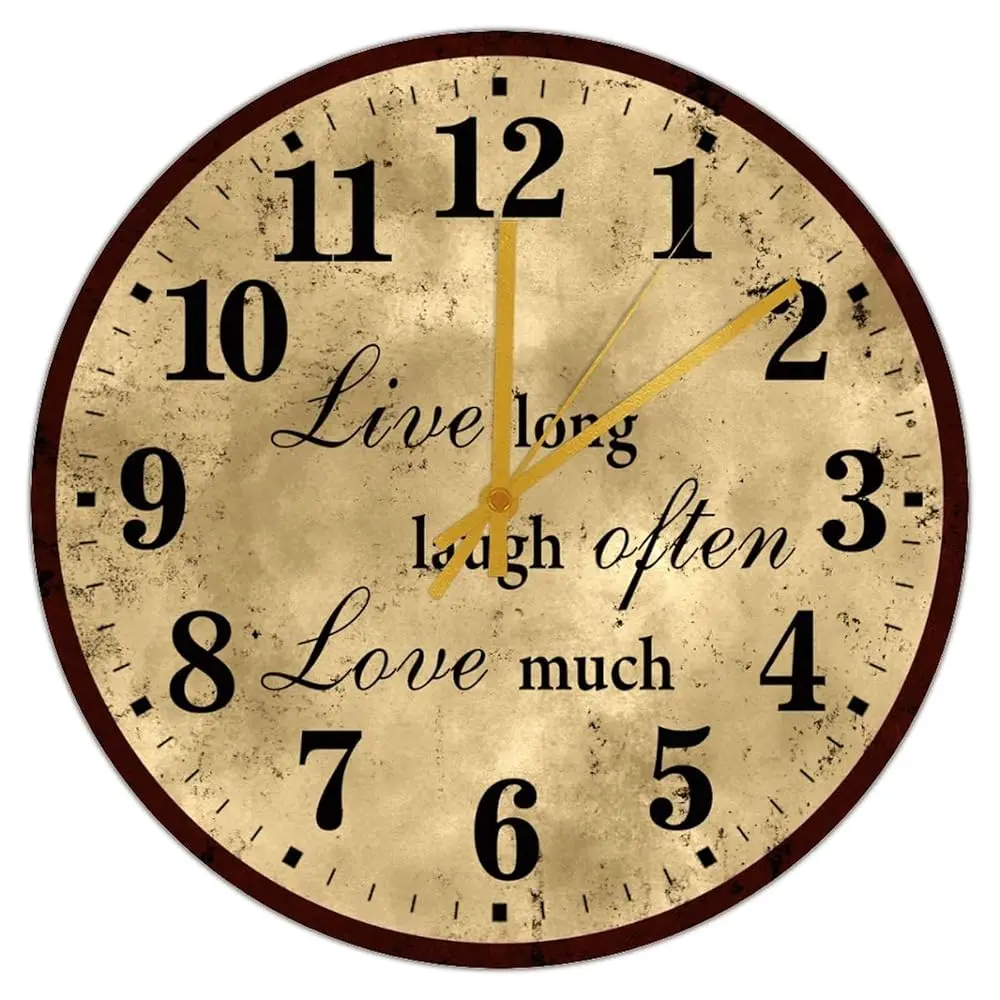 Live Laugh Love Wall Clo Rustic Retro Brown Silent Wall Clo Vintage Farmhouse Wall Clo Battery Operated For Kitchen Kids Room
Live Laugh Love Wall Clo Rustic Retro Brown Silent Wall Clo Vintage Farmhouse Wall Clo Battery Operated For Kitchen Kids Room
