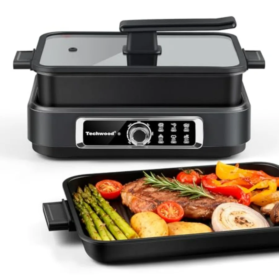 7.5-Quart Electric Slow Cooker with 5-Level Heat Settings Non-Stick Skillet Pan Cooking Pot Dishwasher Safe Black
7.5-Quart Electric Slow Cooker with 5-Level Heat Settings Non-Stick Skillet Pan Cooking Pot Dishwasher Safe Black