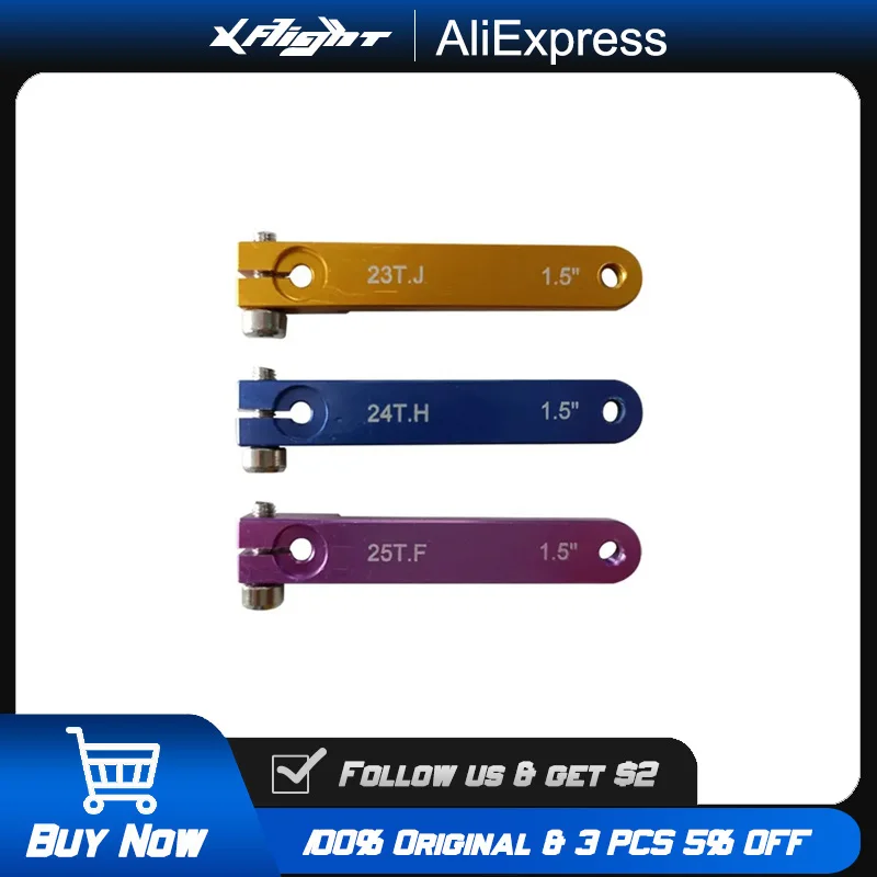 XFlight CNC Aluminum Servo Horn 23T/24T/25T for JR Hitec Futaba, 1"/1.25"/1.5"/2" Single Arm, RC Airplane Helicopter Drone Parts
XFlight CNC Aluminum Servo Horn 23T/24T/25T for JR Hitec Futaba, 1"/1.25"/1.5"/2" Single Arm, RC Airplane Helicopter Drone Parts