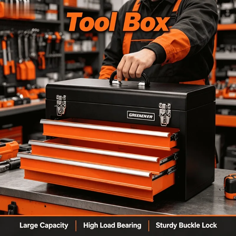 Heavy Duty Metal Tool Box Portable Lockable Handheld Storage Organizer Electrician Mechanic Hardware Tool Case Garage Toolbox
Heavy Duty Metal Tool Box Portable Lockable Handheld Storage Organizer Electrician Mechanic Hardware Tool Case Garage Toolbox