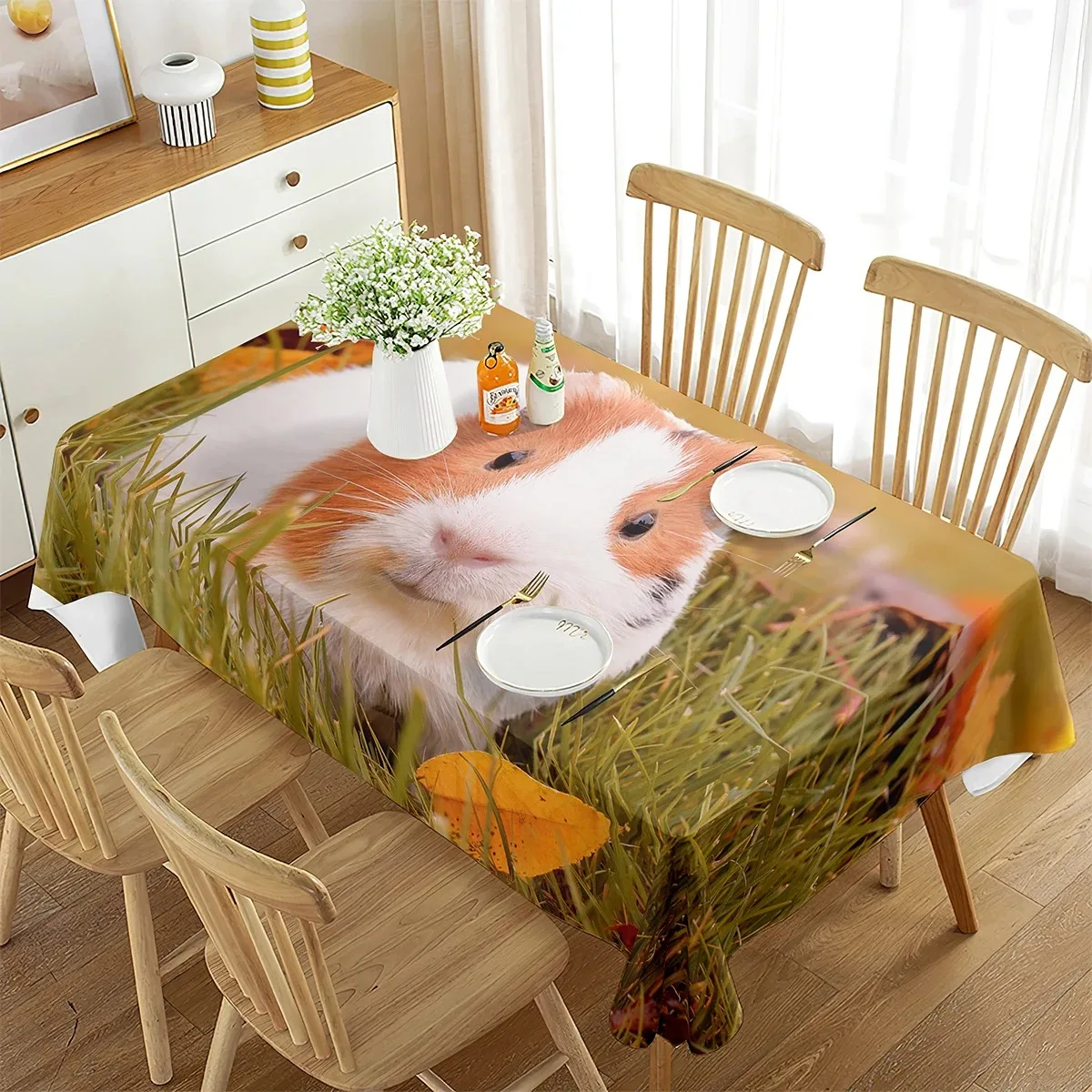 Cute Guinea Pig Tablecloth Waterproof Polyester Table Cover For Dining Room Kitchen Party Decorative Rectangular 2D Flat Printed
Cute Guinea Pig Tablecloth Waterproof Polyester Table Cover For Dining Room Kitchen Party Decorative Rectangular 2D Flat Printed