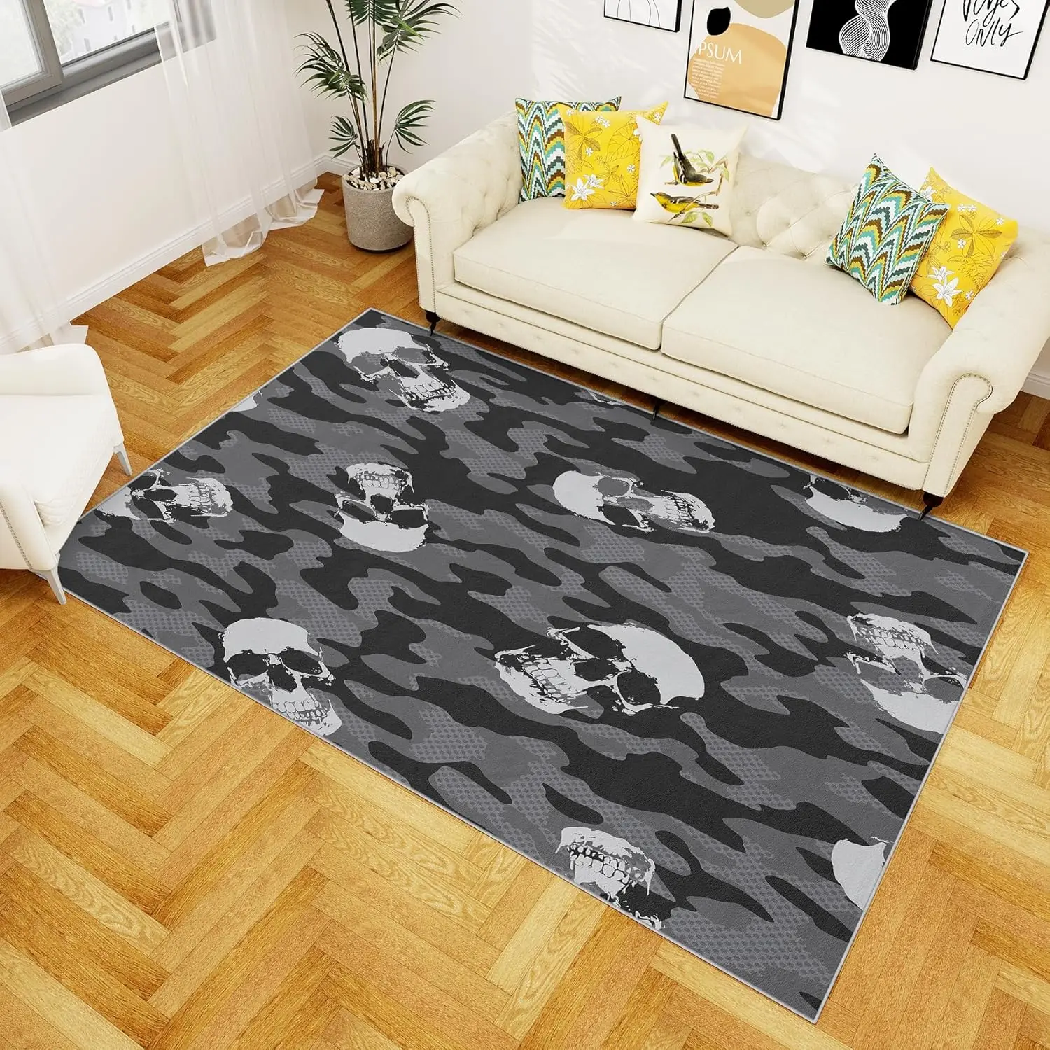 Camo Rugs for Boys Bedroom Skull Camouflage Area Rug-Boys Kids Army Rugs-Soft Washable Non Slip Low Pile Black and Gray Carpet
Camo Rugs for Boys Bedroom Skull Camouflage Area Rug-Boys Kids Army Rugs-Soft Washable Non Slip Low Pile Black and Gray Carpet