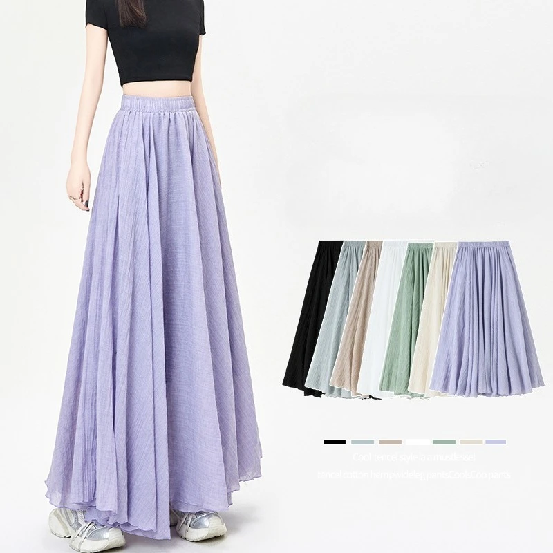 Bohemian Cotton and Linen Women's Umbrella Long Skirts 2025 New Vintage Solid High Waist Casual Loose Straight Skirts Female
Bohemian Cotton and Linen Women's Umbrella Long Skirts 2025 New Vintage Solid High Waist Casual Loose Straight Skirts Female