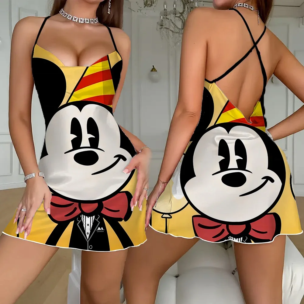 2024 New Fashion Design Sleepwear for Women Sexy Female Back Cross Suspender Sleeping Dress Mickey Pattern Women's Nightwear
2024 New Fashion Design Sleepwear for Women Sexy Female Back Cross Suspender Sleeping Dress Mickey Pattern Women's Nightwear