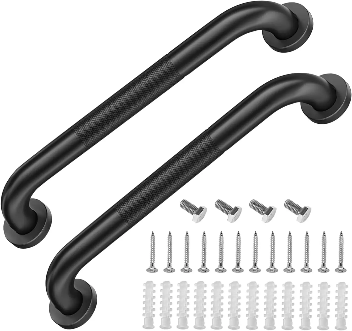 2 Pack 16" Textured Bathroom Grab Bars, 304 Stainless Steel Non-Slip Handle for Elderly, Bathtub & Toilet Support, Matte Black
2 Pack 16" Textured Bathroom Grab Bars, 304 Stainless Steel Non-Slip Handle for Elderly, Bathtub & Toilet Support, Matte Black