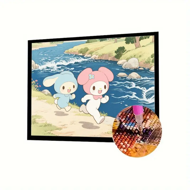 1PC DIY 5D Diamond Painting Kit - Cute Cartoon My Melody & Blue Bunny Running by River Full Drill Rhinestone Mosaic Art, Sparkli
1PC DIY 5D Diamond Painting Kit - Cute Cartoon My Melody & Blue Bunny Running by River Full Drill Rhinestone Mosaic Art, Sparkli
