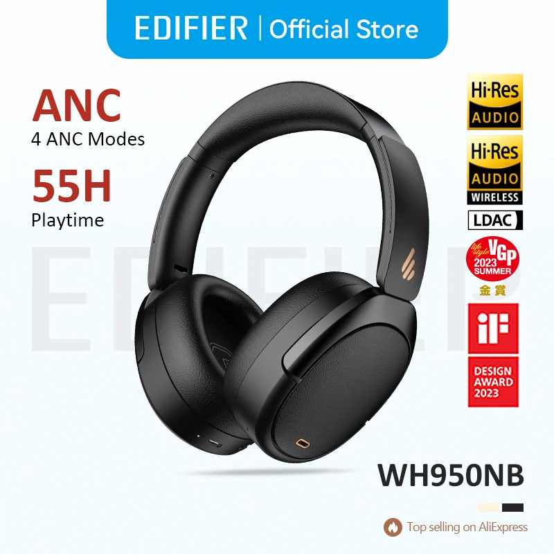 Edifier WH950NB Active Noise Cancelling Wireless Headphones Bluetooth 5.3 Headset,Hi-Res Wireless,55hrs Playback,4 Microphones
Edifier WH950NB Active Noise Cancelling Wireless Headphones Bluetooth 5.3 Headset,Hi-Res Wireless,55hrs Playback,4 Microphones