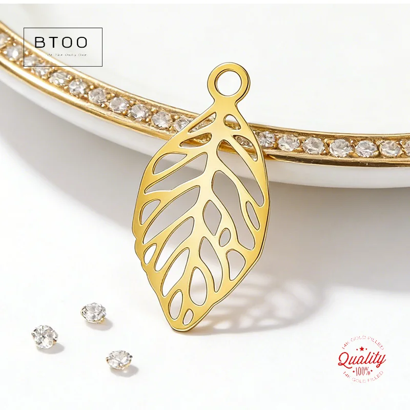 14K Gold Filled Leaf Charm 16x8.5mm for Bracelet Necklace Pendant Making DIY Handmade Jewelry Findings
14K Gold Filled Leaf Charm 16x8.5mm for Bracelet Necklace Pendant Making DIY Handmade Jewelry Findings